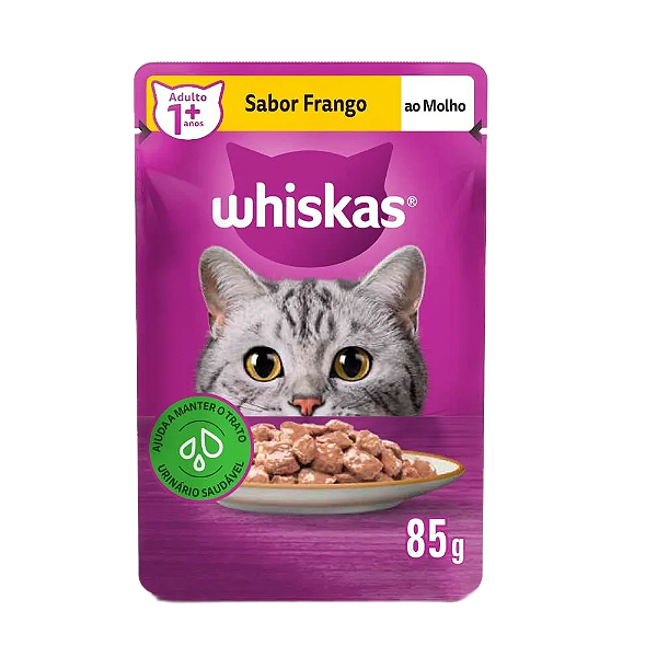 Ração Whiskas Sachê Adulto Frango 85G
