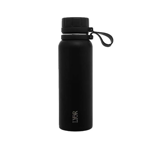 Garrafa Térmica Lyor Inox Preta 650ML