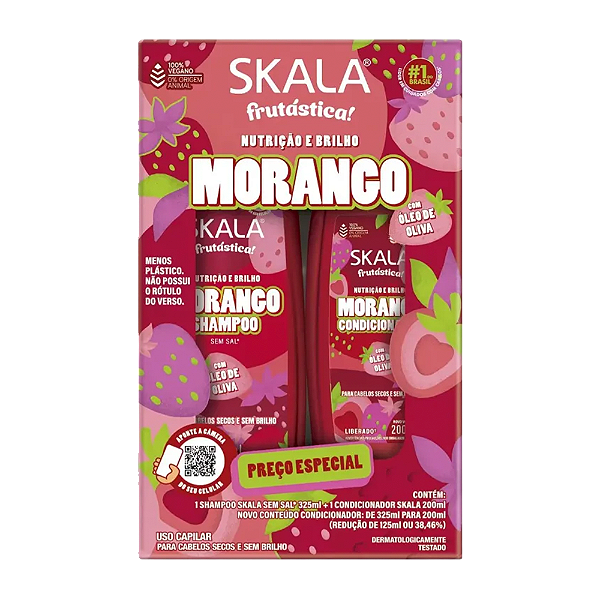 Kit Skala Shampoo 200ML + Condicionador 200ML Morango