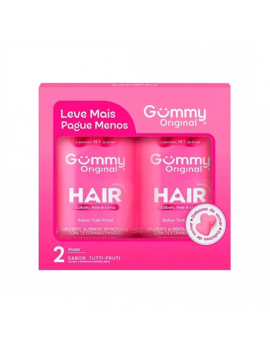 Suplemento Gummy Hair Tutti Frutti + Tutti Frutti 180G