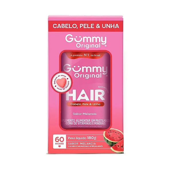 Suplemento Gummy Hair Melancia 180G