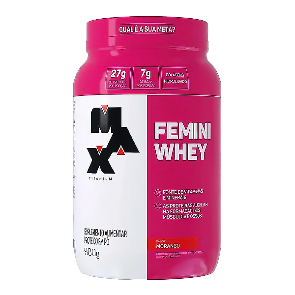 Whey Max Titanium Morango 900G