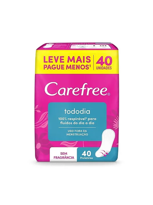 Protetor Diário Carefree Todo Dia Sem Perfume Com 40