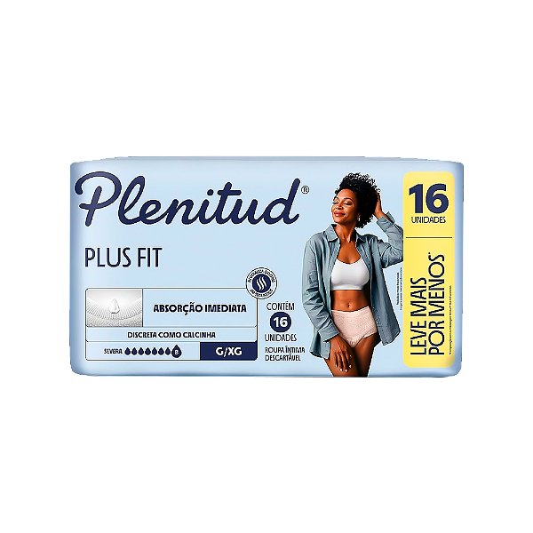 Fralda Descartável Plenitud Plus Fit G Ao XG Com 16