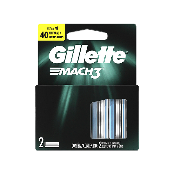 Carga Gillette Mach 3 Refil Com 2 Unidades