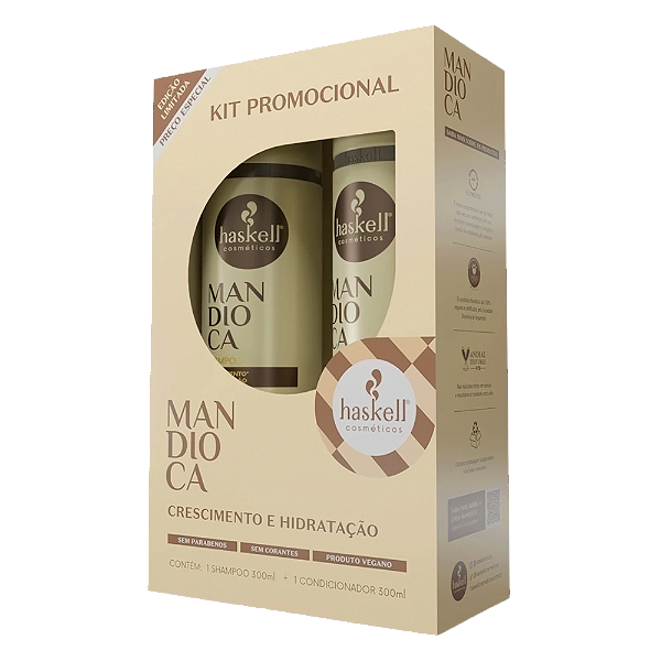 Kit Haskell Shampoo + Condicionador Mandioca 300ML
