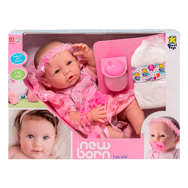 Boneca Diver Toys New Born Faz Xixi