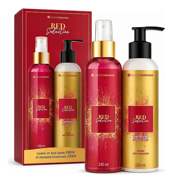 Kit Cia Da Natureza Body Splash 240ML + Hidratante Red Seduction 230ML
