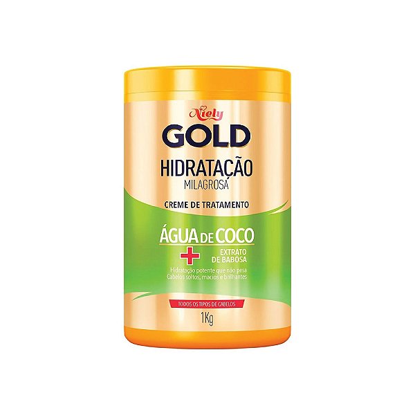 Creme para Tratamento Niely Gold Hidratação Água de Coco 1kg