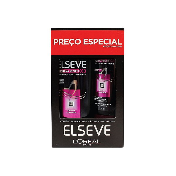 Kit Shampoo Elseve Arginina Resist 375ml e Condicionador 170ml