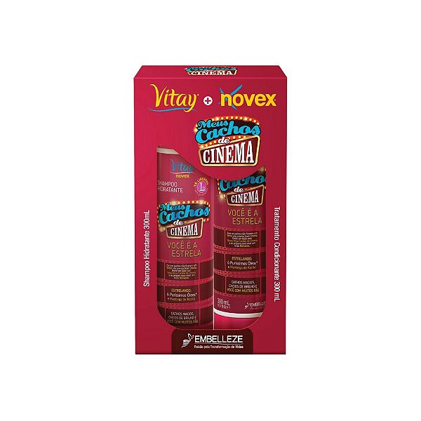 Kit Shampoo e Condicionador Novex Meus Cachos de Cinema 300ml