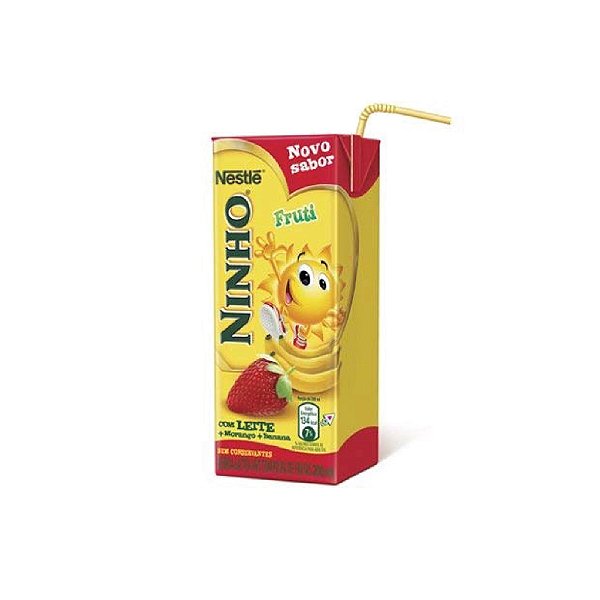 Bebida Láctea Ninho Fruti Morango e Banana 200ml