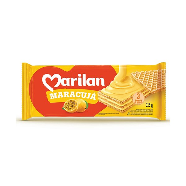 Biscoito Marilan Wafer Maracujá 80g