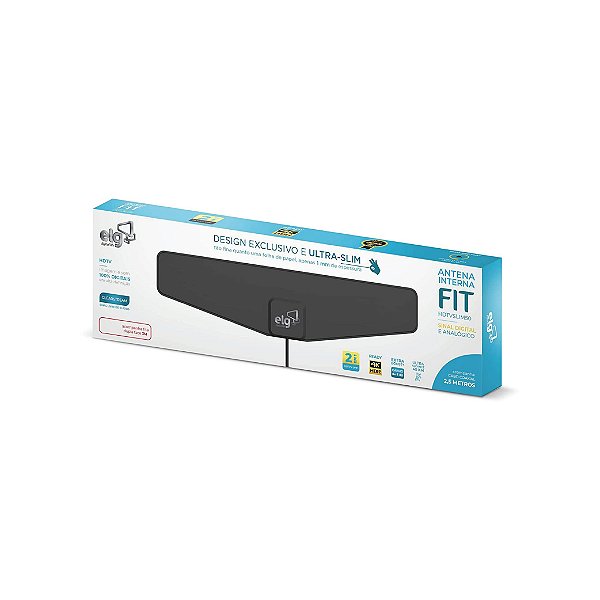 Antena Digital Interna Para TV ELG Fit HDTV-SLIM50 2,5m