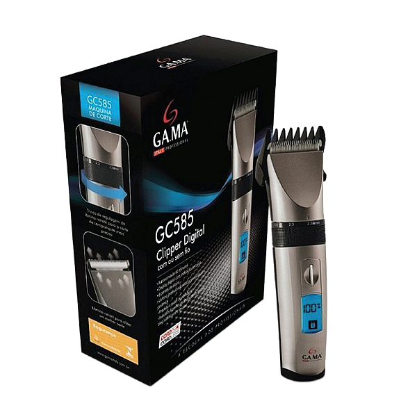 Máquina de Cortar Cabelo Gama Italy Clipper Digital GC585 - Bivolt