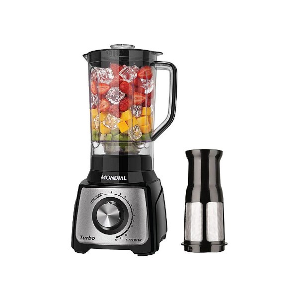 Liquidificador Mondial L-1200 220v - Preto/Inox