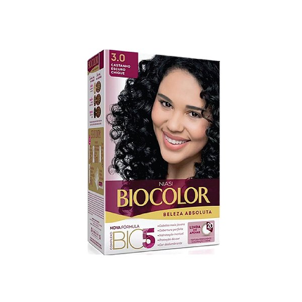 Coloração Biocolor Kit Creme 3.0 Castanho Escuro