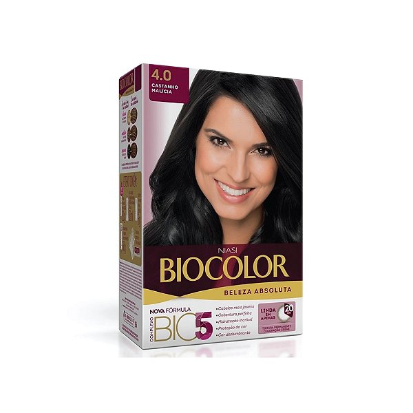 Coloração Biocolor Kit Creme 4.0 Castanho Médio