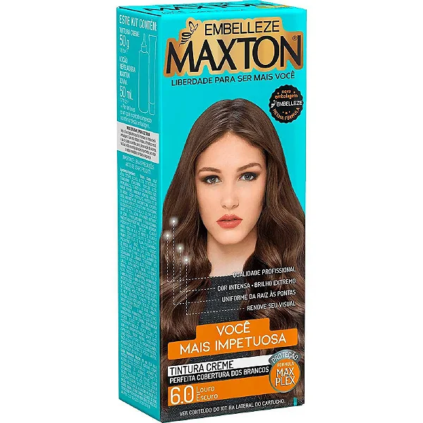 Tintura Creme Maxton Kit Prático 6.0 Louro Escuro