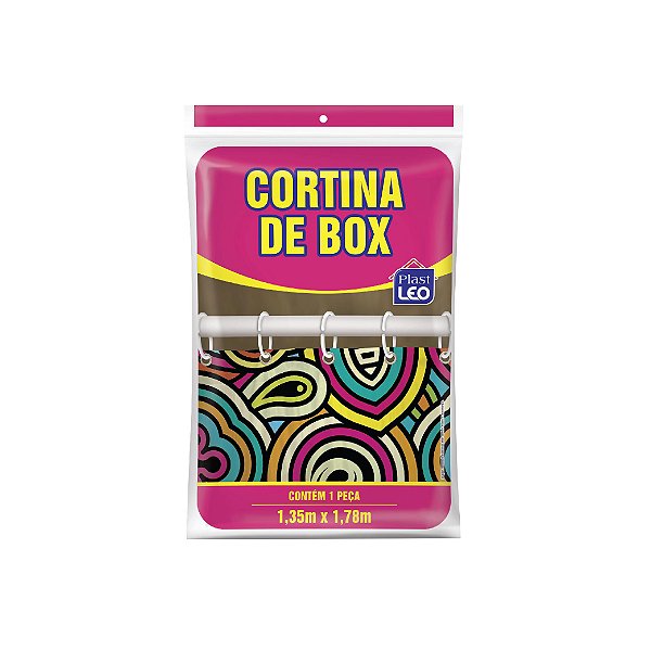 Cortina Para Box Plast-Léo Estampada 615 1,35x1,78m