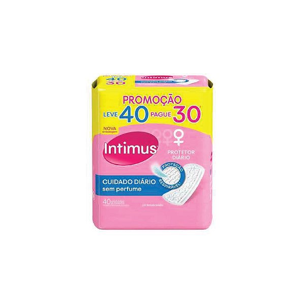 Protetor Diário Intimus Days Sem Perfume Leve 40 pague 35