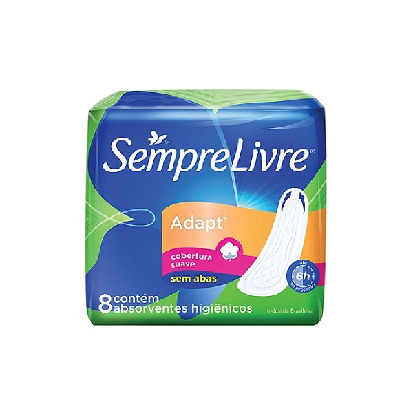 Absorvente Sempre Livre Sem Abas Adapt Suave C/8