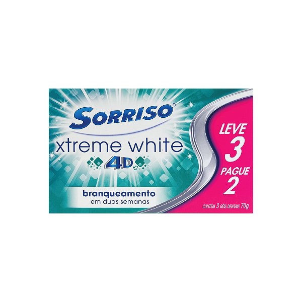 Creme Dental Sorriso Xtreme White 4d Leve 3 Pague 2 70g