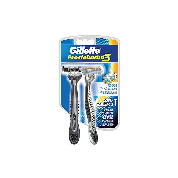 Aparelho de Barbear Gillette Prestobarba 3 Masculino C/2