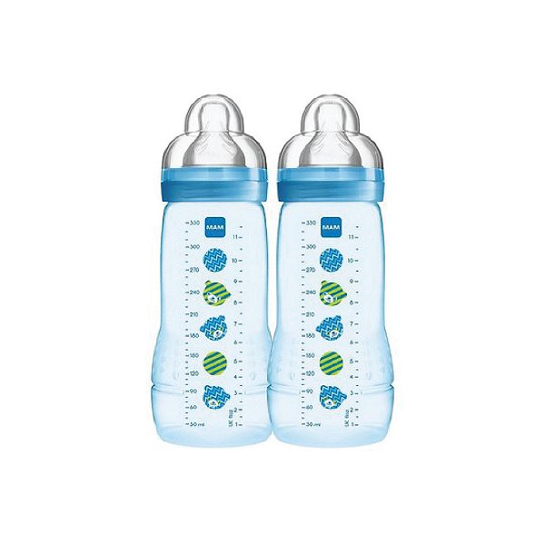 Kit Mamadeiras Mam Fashion Bottle Boys Aviões com 2 Peças 330ml