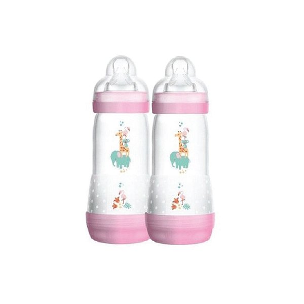 Kit Mamadeiras Mam First Bottle Easy Start Girls com 2 Peças 320ml