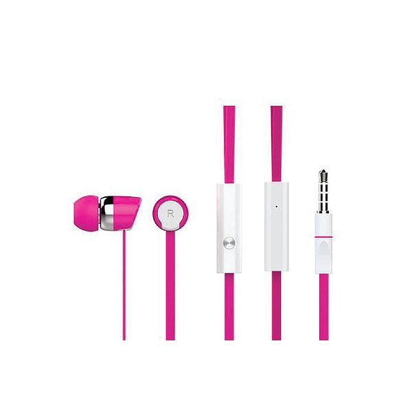 Fone de Ouvido Intra-Auricular C3Tech Spirit EP-103WPK - Rosa