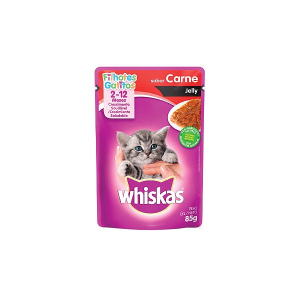 Ração Whiskas Sachê Jelly Carne Junior 85g