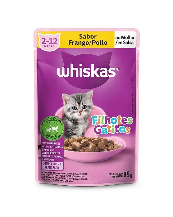 Sachê Whiskas Frango Filhotes 85g