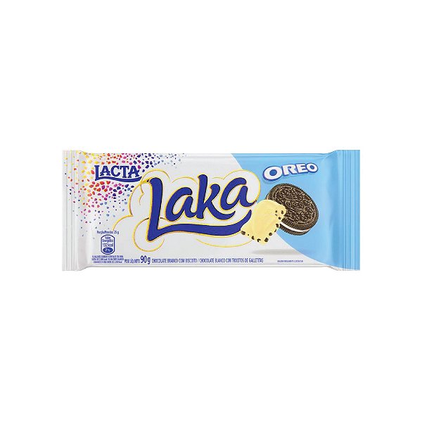 Barra de Chocolate Lacta Laka Oreo 90g - Casa Vieira