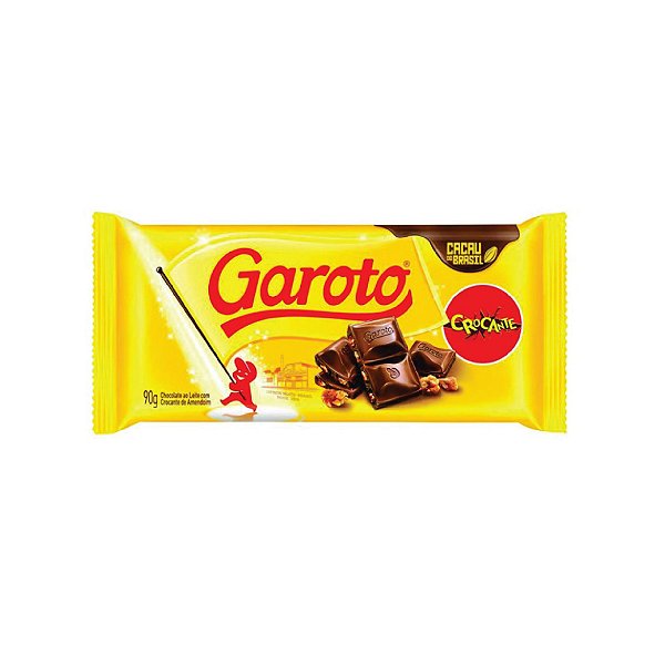 Chocolate em Barra Garoto Chocolate Branco c/ Biscoito Negresco 80g, Chocolate
