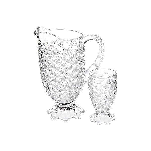 Conjunto Lyor 7 Peças Jarra 1,2L Com 6 Taças de Vidro 240ml