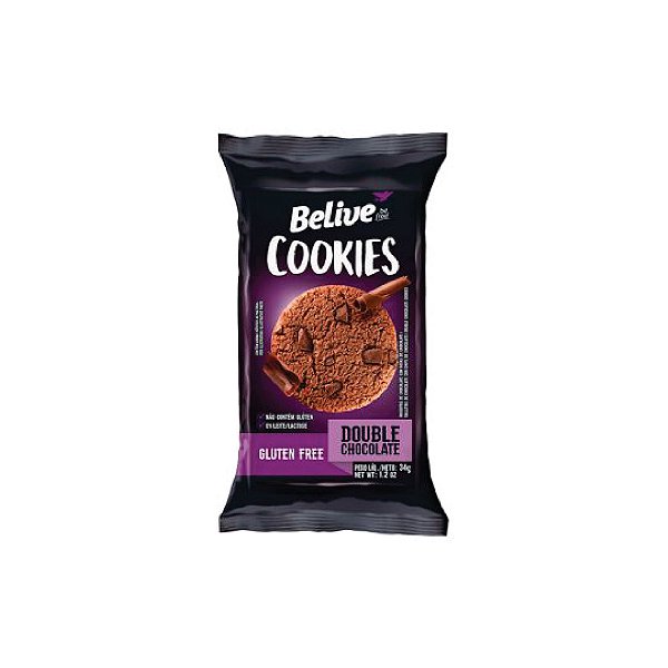 Cookies Belive Double Chocolate Zero Lactose 34g