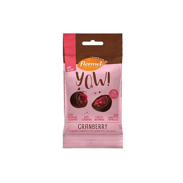 Chocolate Flormel Yow Cranberry Zero Açúcar 40g