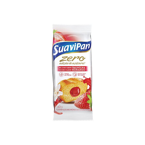 Bolinho Suavipan Light Baunilha com Morango 40g