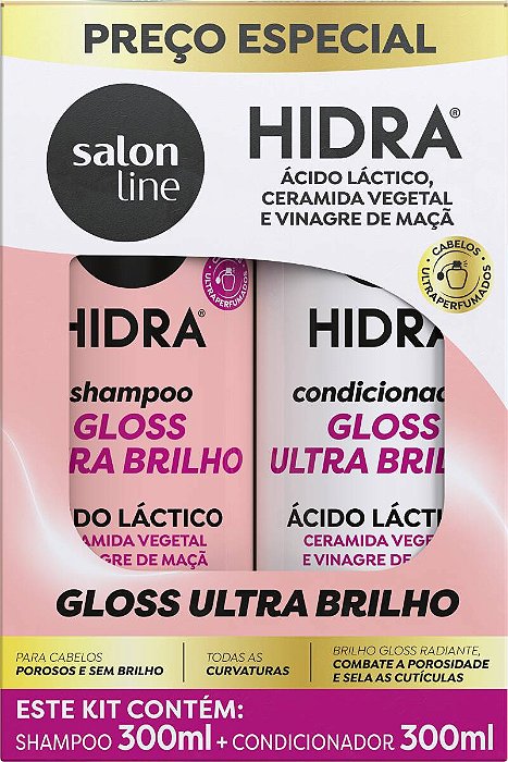 Kit Shampoo e Condicionador Salon Line Hidra Ceramidas 300ml