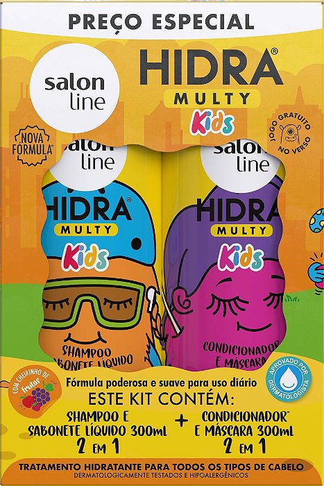 Kit Shampoo e Condicionador Salon Line Hidra Multy Kids 300ml
