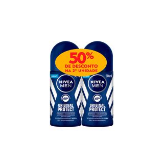 Kit Desodorante Roll-on Nivea Men Original Protect C/2 Unidades 50ml