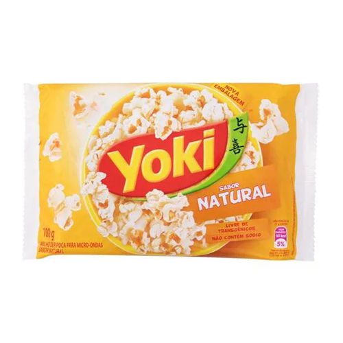 Pipoca para Microondas Yoki Natural 100g