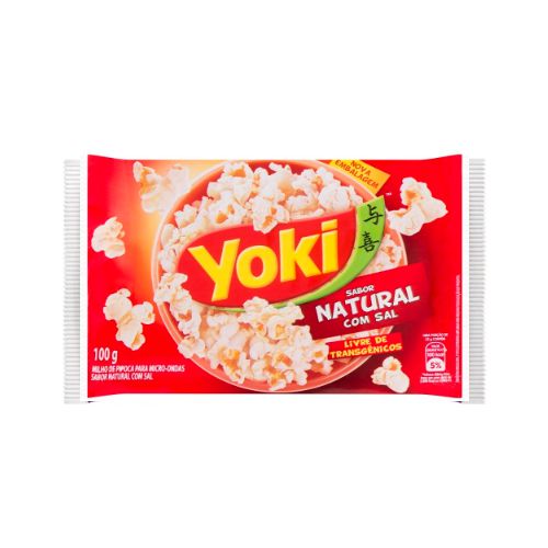 Pipoca para Microondas Yoki Natural com Sal 100g