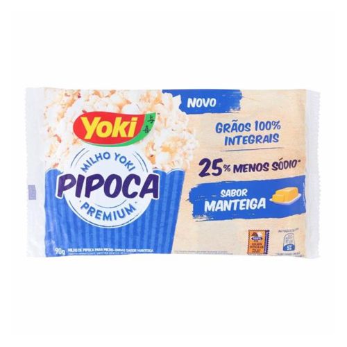 Pipoca para Microondas Yoki Manteiga 90g