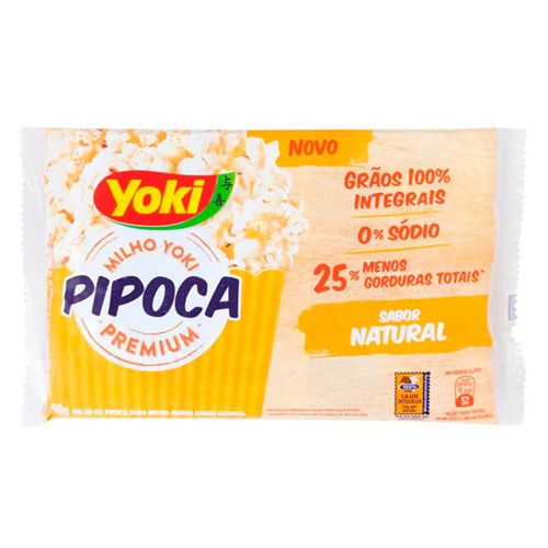 Pipoca para Microondas Yoki Natural 90g