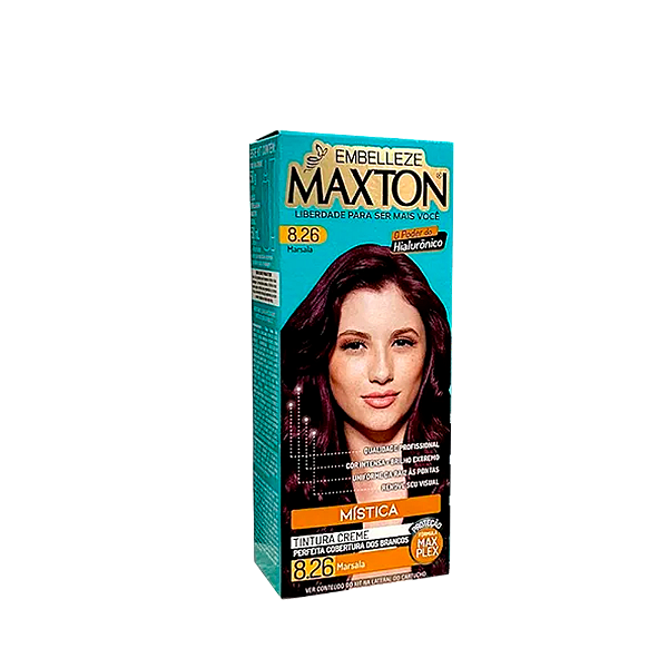 Tintura Maxton 8.26 Ruiva + Mística Marsala