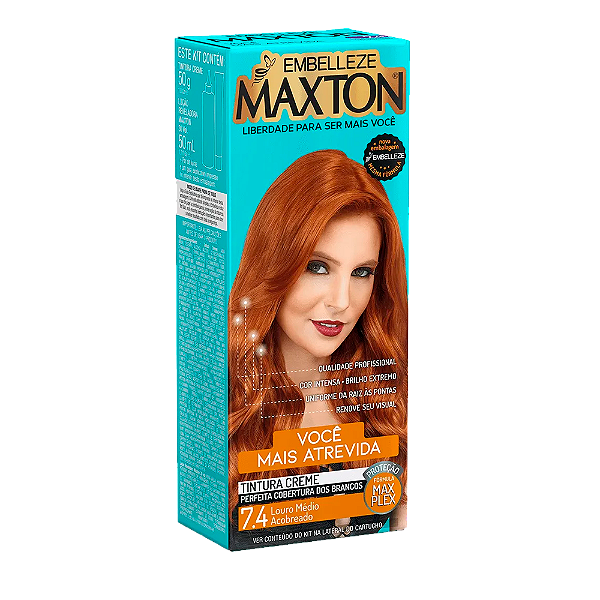 Tintura Maxton 7.4 Louro Médio Acobreado