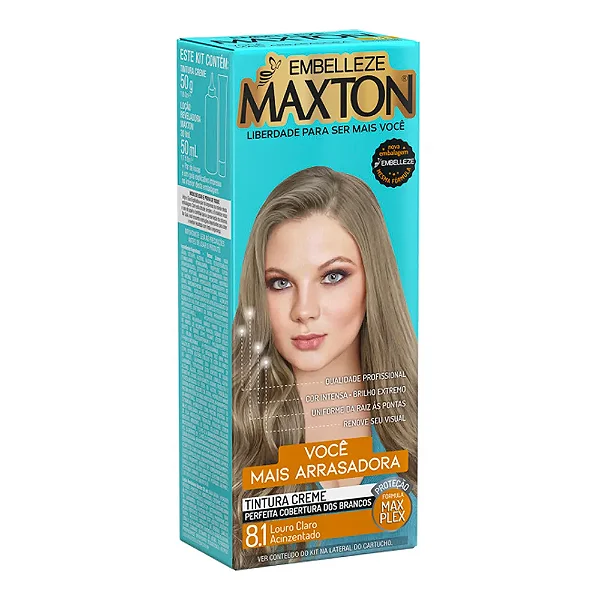 ColoraçãoMaxton Mini Kit 8.1 Louro Claro Acizentado