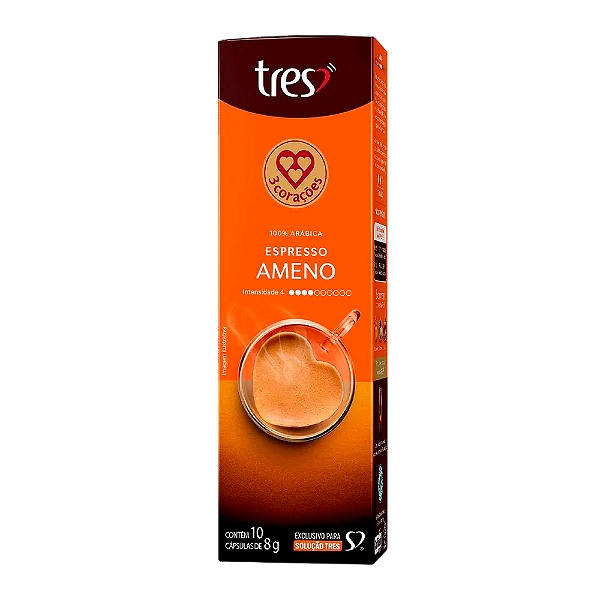 Cápsula Tres Expresso Ameno Com 10 unidades 8g